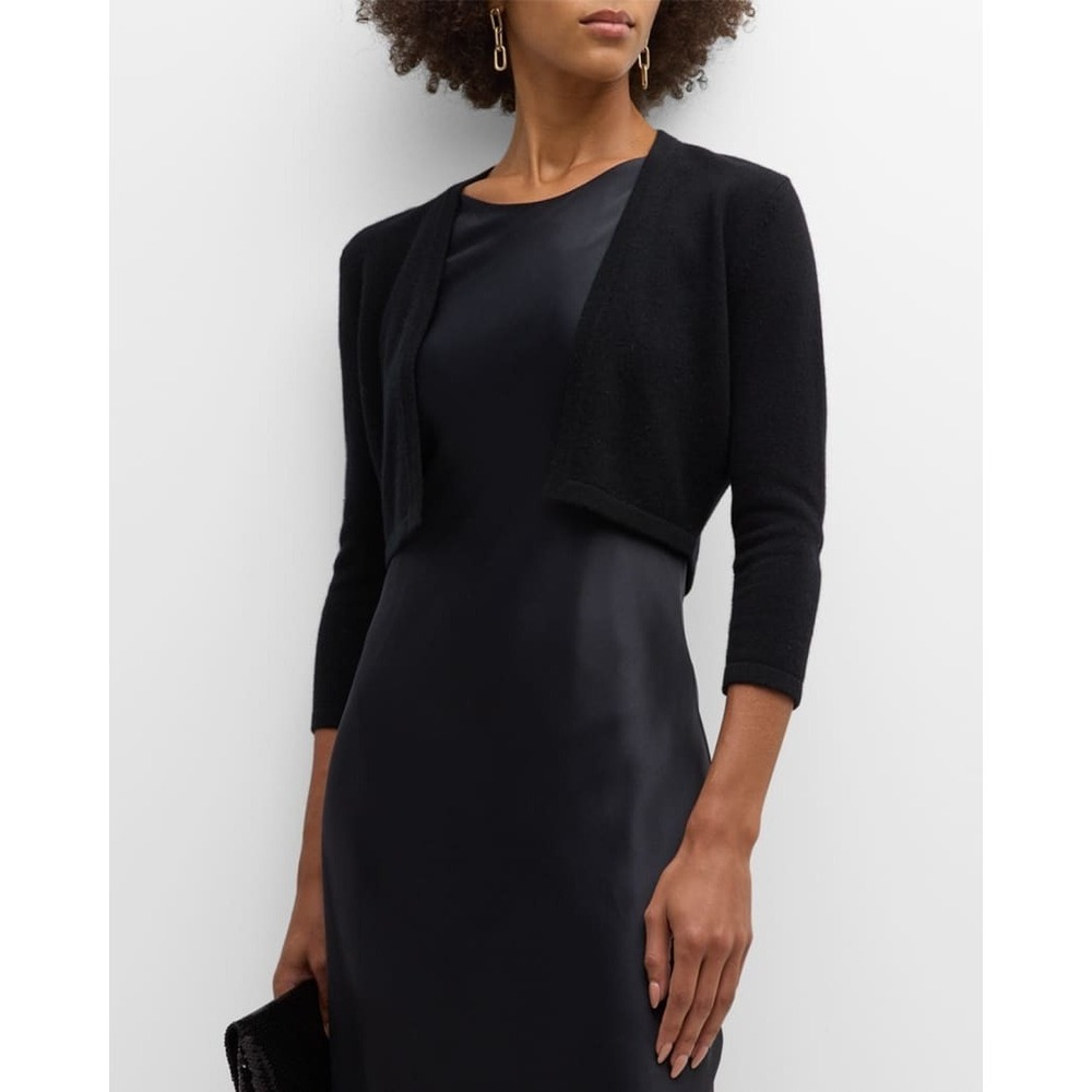 Neiman Marcus Cashmere Collection Womens Black Op… - image 1